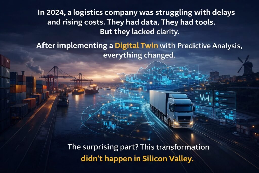 Digital transformation through digital technology.